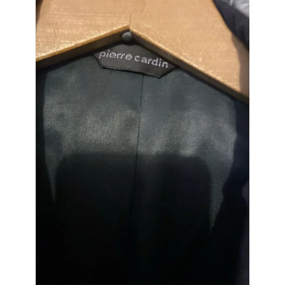 Vintage Pierre Cardin Men's Wool Blazer Black 42 Classic Fit Formal